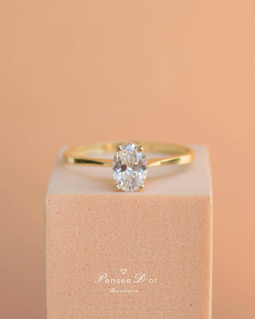 Bague Solitaire Lys on Or